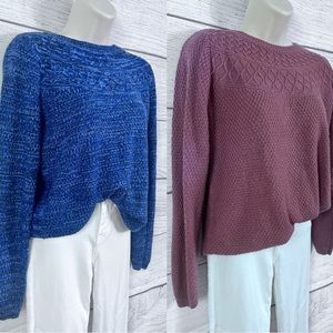 Bundle Croft & Barrow Knit Crew Neck Sweaters Size Small 💗